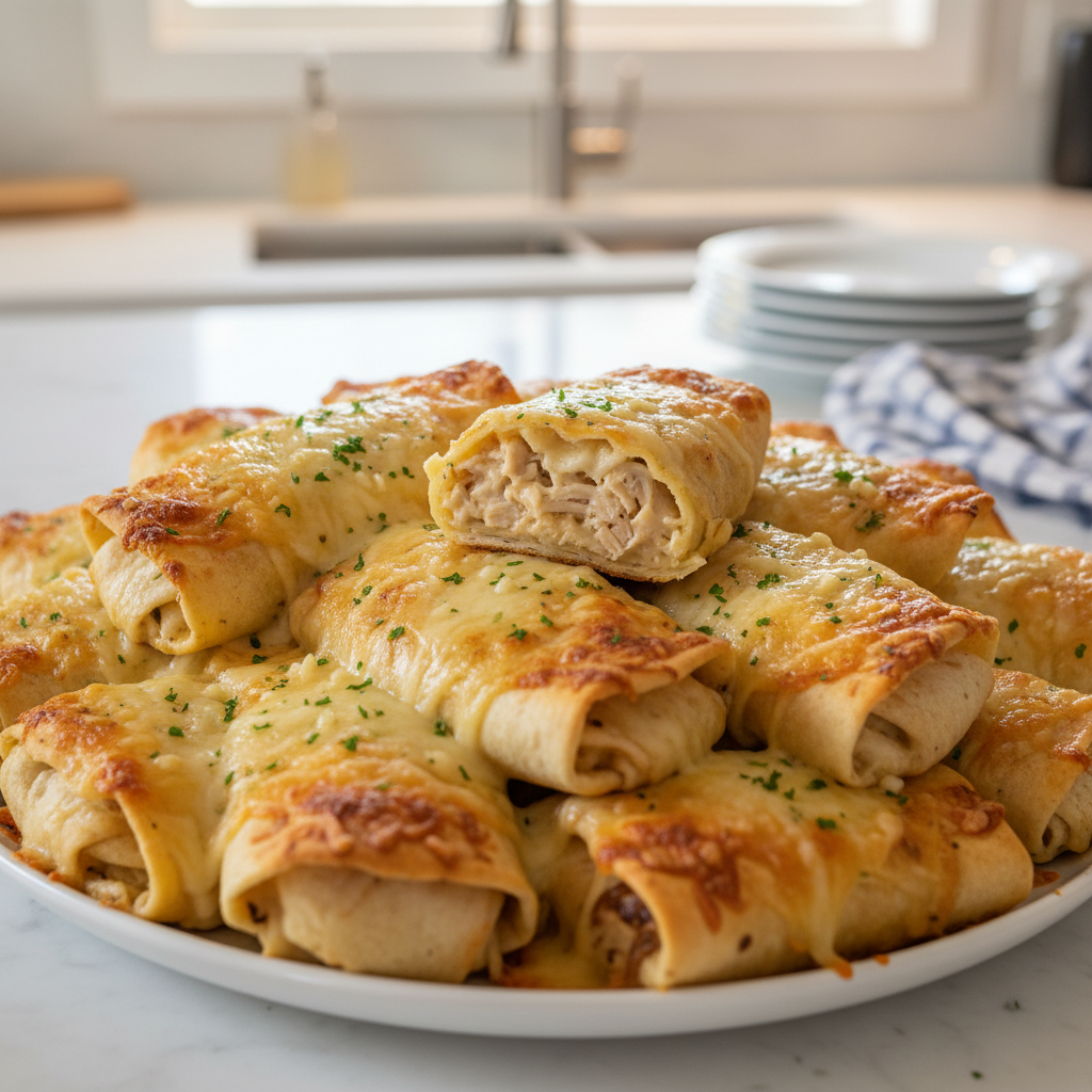 Cheesy Garlic Chicken Wraps: Simple, Savory & Satisfying 4 Recipe image