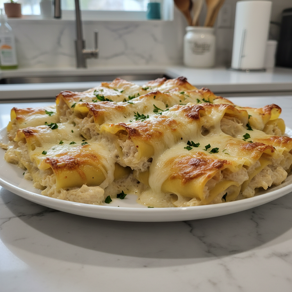 The Ultimate Chicken Alfredo Lasagna Rolls for an Easy Dinner! 4 Recipe image