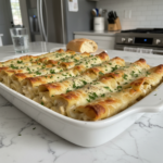 chicken alfredo lasagna rolls featured