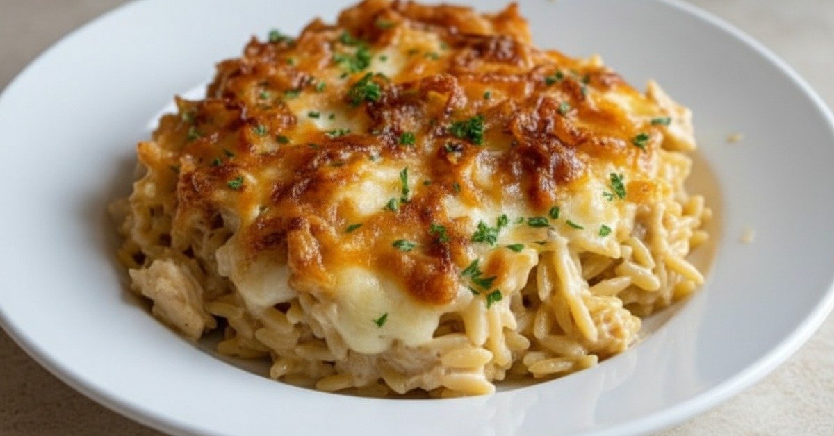 Cozy French Onion Chicken Orzo Casserole: Your New Comfort Food Obsession