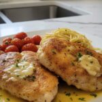 crispy italian chicken with garlic butter sauce featured