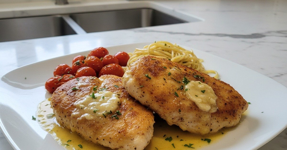 Crispy Italian Chicken with Garlic Butter Sauce