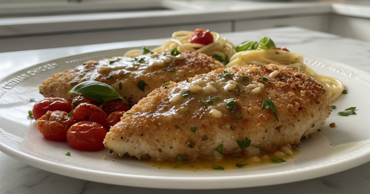 Crispy Italian Chicken with Garlic Butter Sauce 4 Recipe image