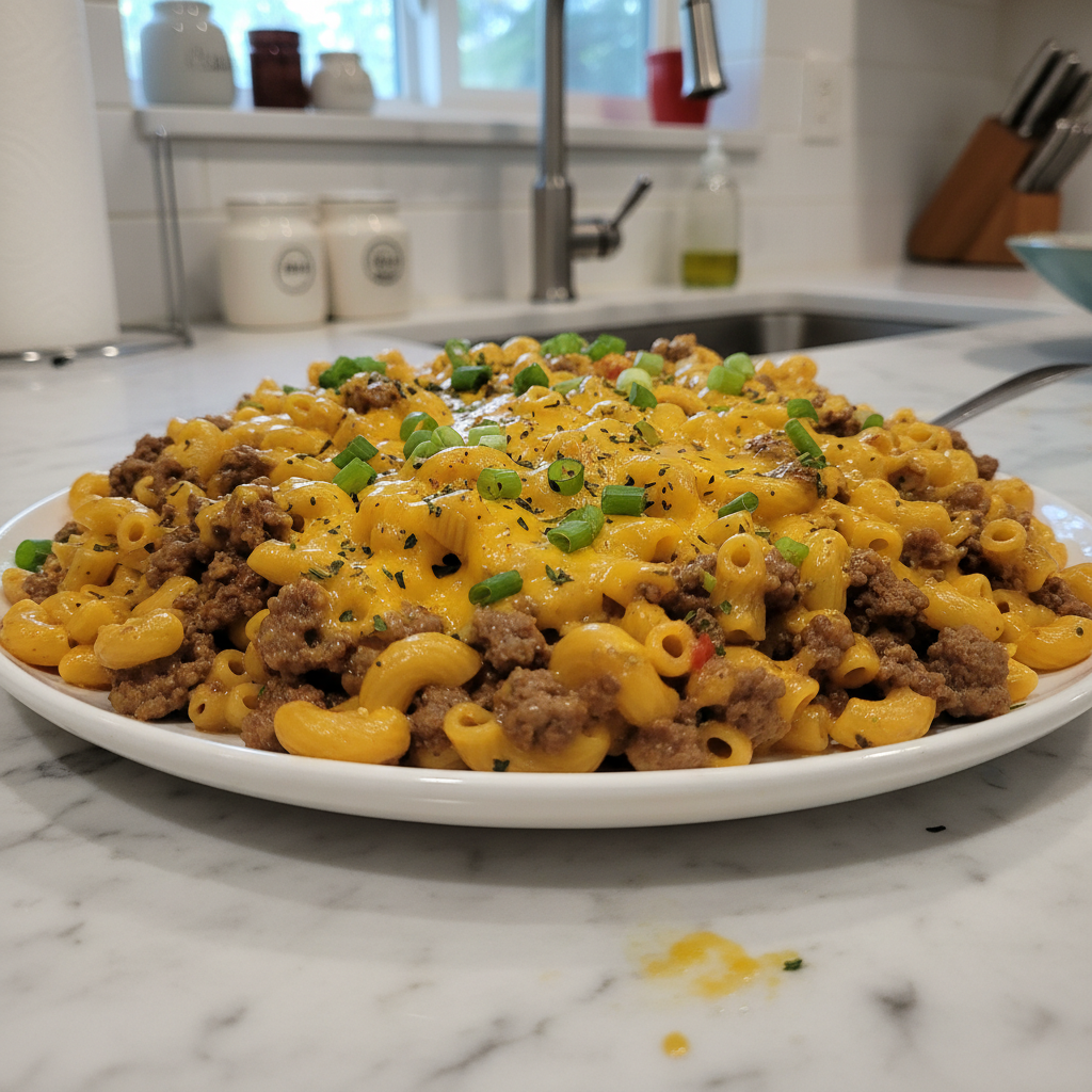 Homestyle Easy Cheesy Ground Beef Skillet Dinner