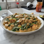 easy creamy spinach chicken skillet dinner featured