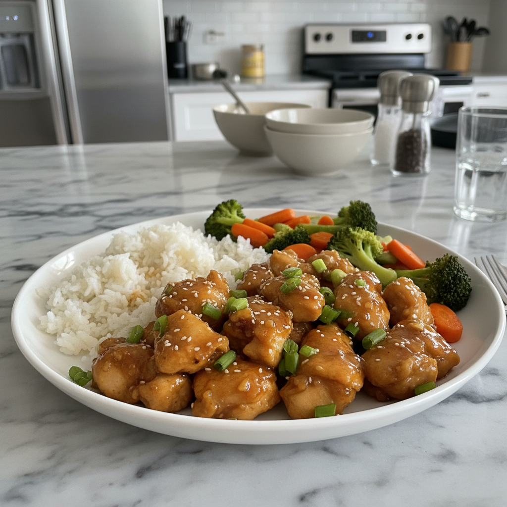 Easy Crockpot Honey Garlic Chicken Dinner