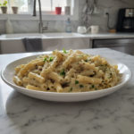 easy garlic parmesan noodles dinner featured
