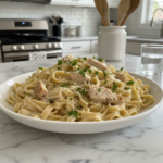 easy homemade creamy chicken alfredo pasta featured