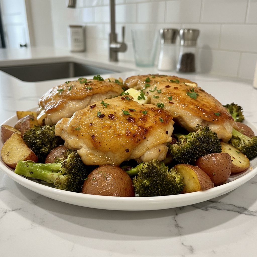 Quick Honey Butter Chicken Bake Dinner 4 Recipe image