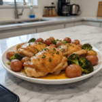 easy honey butter chicken bake dinner featured