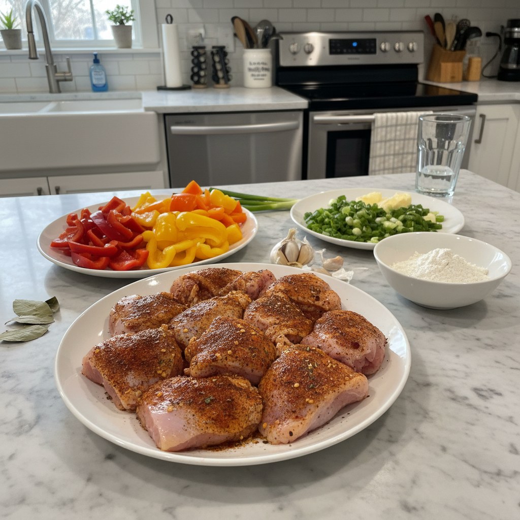 Sizzling Flavorful Cajun Chicken with Sweet Bell Peppers: A Weeknight Delight 5 Recipe image