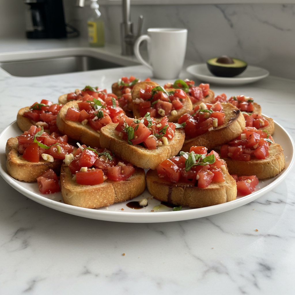 Adorable Heart-Shaped Bruschetta: Perfect Party Appetizers 4 Recipe image