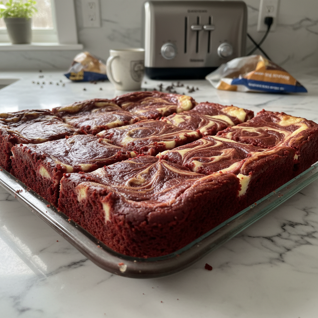 The Ultimate Red Velvet Cheesecake Brownies You'll Crave 4 Recipe image