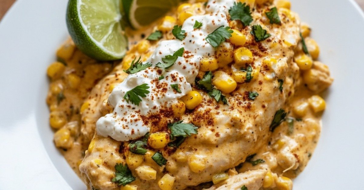 The Easiest Slow Cooker Street Corn Chicken You’ll Ever Make