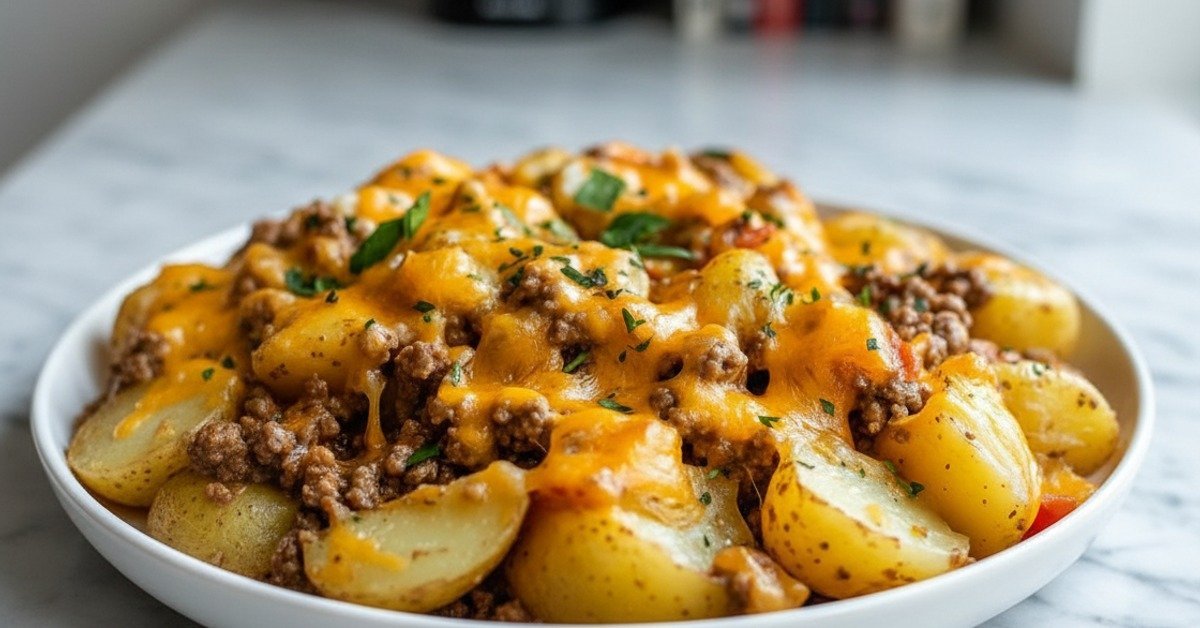 Your New Family Favorite: Cheesy Ground Beef & Potato Casserole