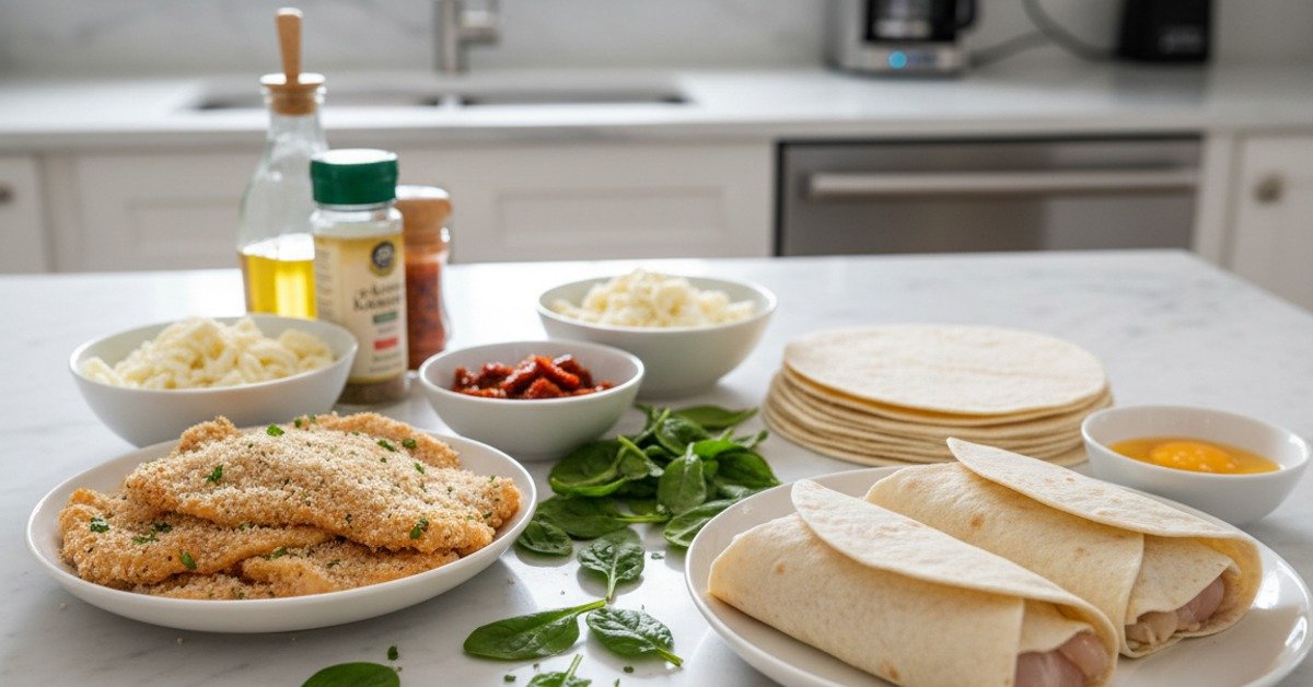 The Ultimate Crunchy Crispy Air Fryer Chicken & Mozzarella Wraps 5 Recipe image