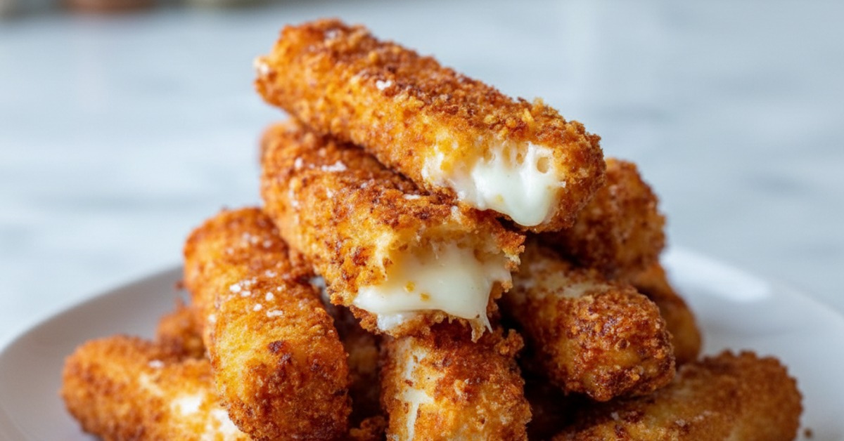 The Easiest Crispy & Effortless Mozzarella Sticks in Air Fryer