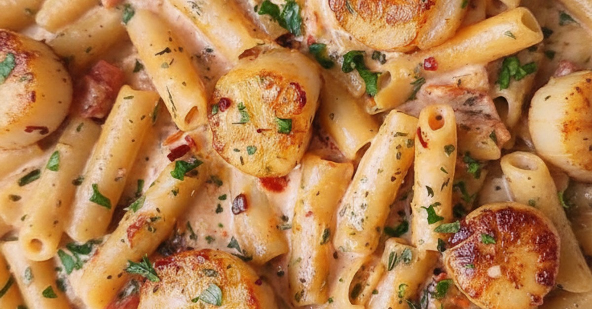The Ultimate Creamy Mozzarella Scallop Pasta for Dinner