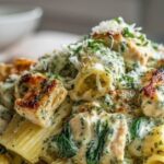 the ultimate creamy pesto chicken pasta bake youll love featured
