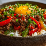 Beef and Pepper Rice Bowl