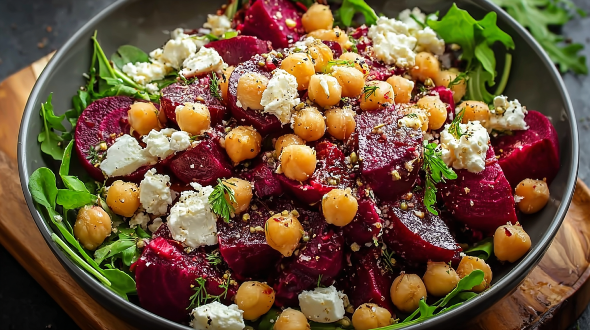 The Fresh Mediterranean Chickpea Beet Feta Salad You’ll Crave