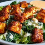 Crispy Buffalo Tofu Caesar Salad