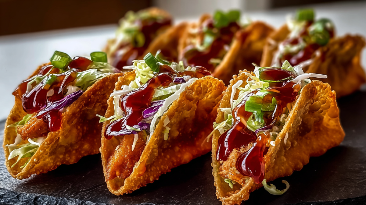 Crispy Chicken Wonton Tacos with Teriyaki Glaze You'll Crave 4 Recipe image