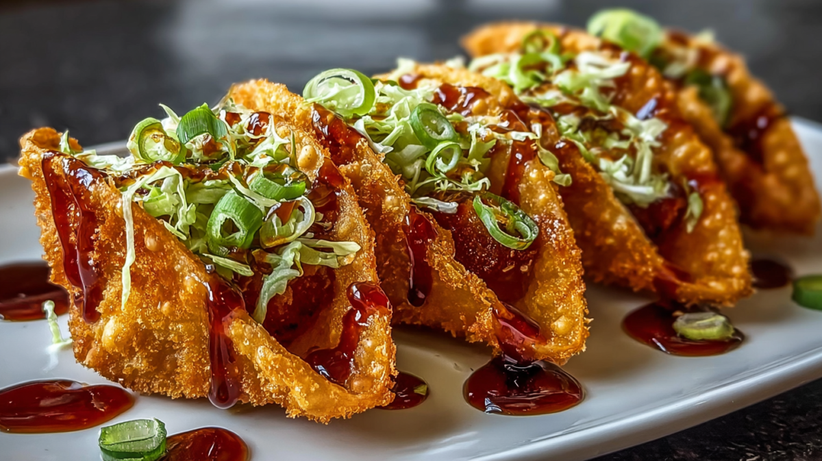 Crispy Chicken Wonton Tacos with Teriyaki Glaze You'll Crave 5 Recipe image