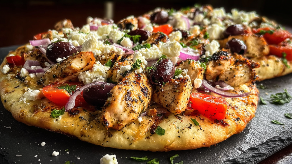 The Perfect Greek Chicken Pita Pizza You’ll Crave Every Week