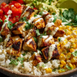 Healthy Street Corn Chicken Rice Bowl