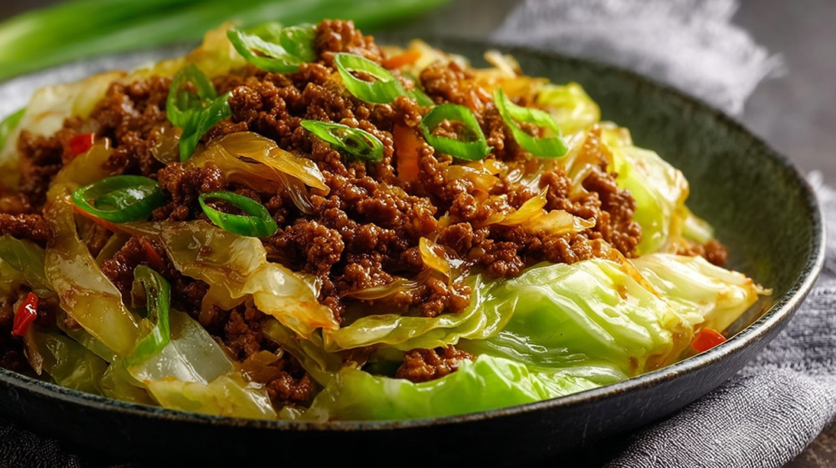The Best Low Carb Mongolian Ground Beef Cabbage You'll Crave 5 Recipe image