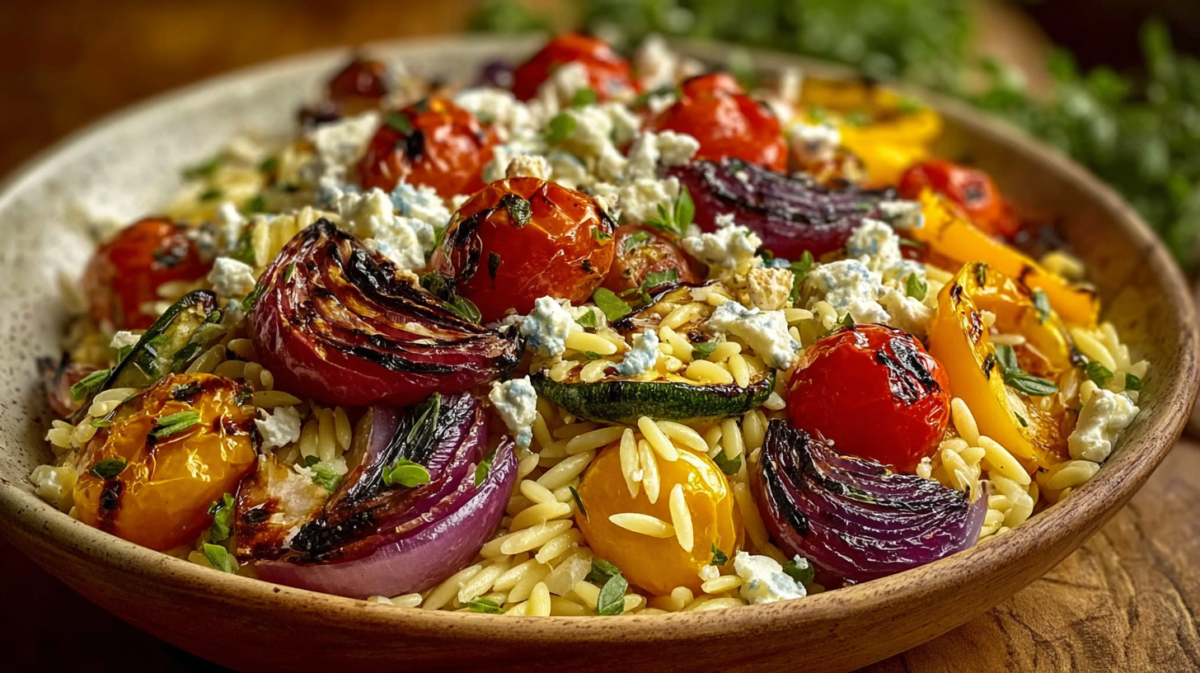 The Perfect Orzo Salad with Roasted Veggies You'll Crave Daily 4 Recipe image