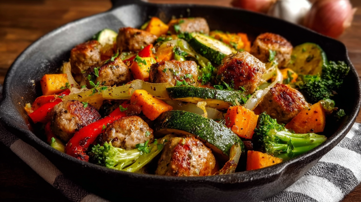 The Ultimate Sausage Veggie Skillet Bowl You’ll Crave Nightly
