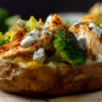 Savory Loaded Baked Potato with Chicken and Broccoli
